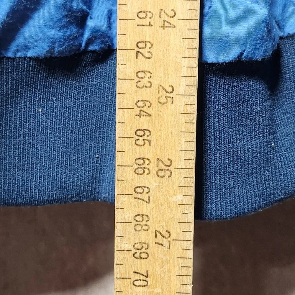 vtg Men's LL BEAN Warm Up Bomber Jacket 3 season Lined Blue windbreaker‎ L Tall